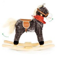 Calut balansoar cu sunete si coada in miscare Ecotoys XL-106 - Gri