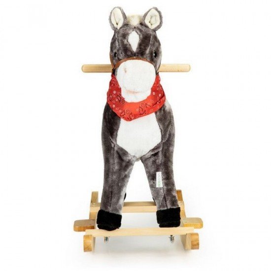 Calut balansoar cu sunete si coada in miscare Ecotoys XL-106 - Gri