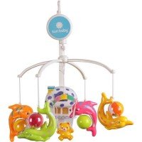Carusel muzical Sun Baby 010 cu lampa, sunete si jucarii