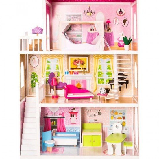 Casuta de papusi California cu papusa Ecotoys