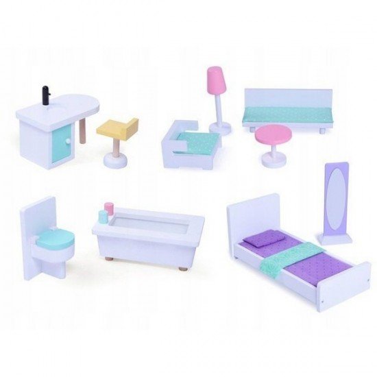 Casuta papusi din lemn Violeta Ecotoys