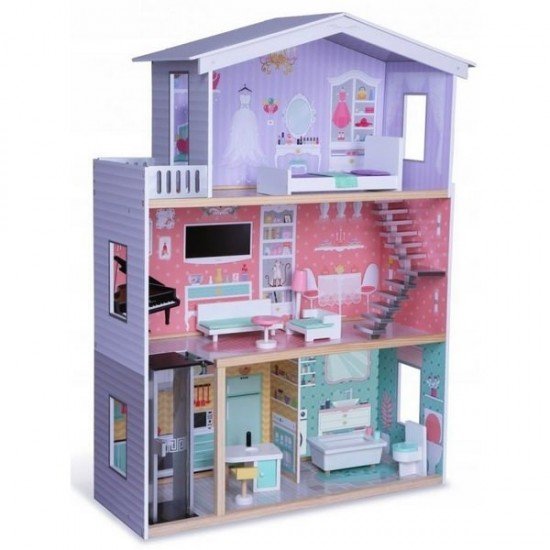 Casuta papusi din lemn Violeta Ecotoys