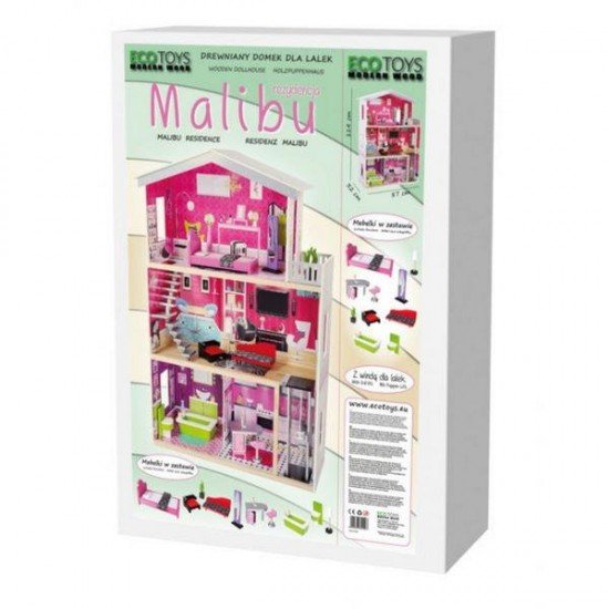 Casuta papusi de basm Malibu Ecotoys