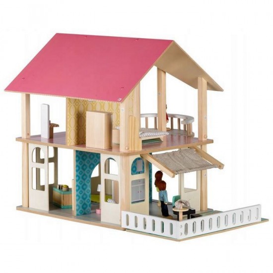 Casuta papusi din lemn moderna Ecotoys