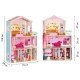 Casuta de papusi din lemn cu lift si mobilier Ecotoys W08125