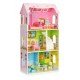 Casuta de papusi din lemn cu 3 etaje si mobilier Ecotoys