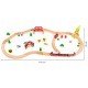 Circuit din lemn cu 53 piese si trenulet multicolor Ecotoys
