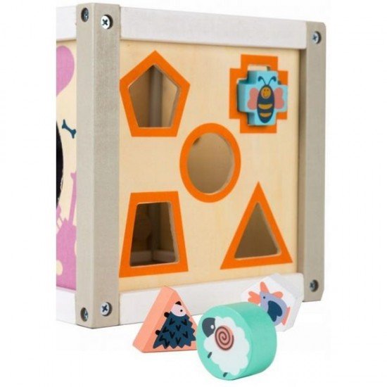 Cub educational din lemn Ecotoys 1030 