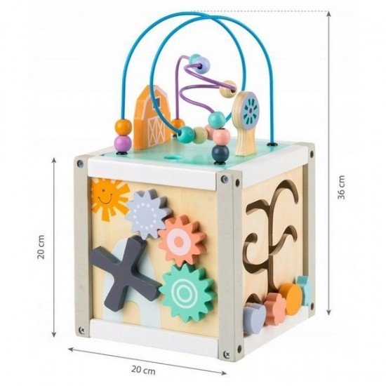 Cub educational din lemn Ecotoys 1030 