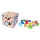 Cub educational din lemn Ecotoys 2047 