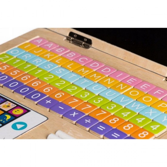 Laptop educational din lemn Ecotoys