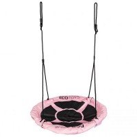 Leagan pentru copii Ecotoys BOC100 cuib de barza cu cadru din otel galvanizat - Roz