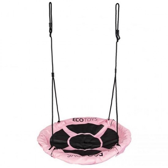 Leagan pentru copii Ecotoys BOC100 cuib de barza cu cadru din otel galvanizat - Roz