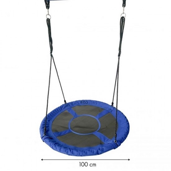 Leagan pentru copii Ecotoys SW100 cuib de barza - Albastru