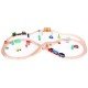 Set trenulet lemn 49 piese Ecotoys