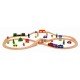 Set trenulet lemn 49 piese Ecotoys