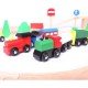 Set trenulet lemn 49 piese Ecotoys