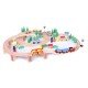 Set trenulet lemn 75 piese Ecotoys