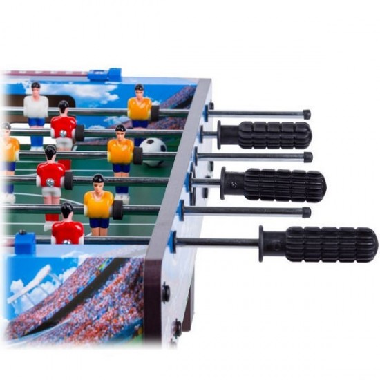 Masa de fotbal din lemn Ecotoys 70 x 36 x 24 cm - Albastru