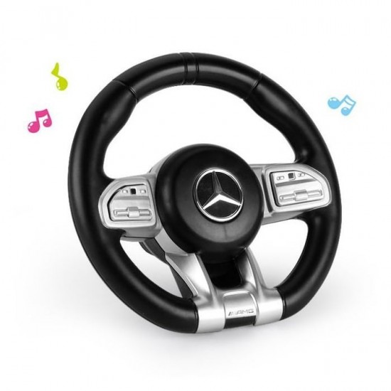 Masinuta de impins cu LED si sunete Mercedes S65 AMG  - Alb