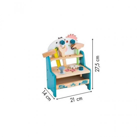 Masuta cu unelte din lemn Ecotoys