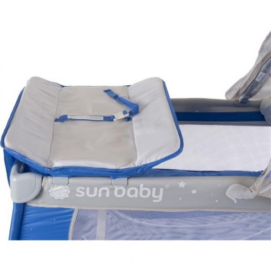 Patut pliabil cu 2 nivele si accesorii Sun Baby - Sweet Dreams