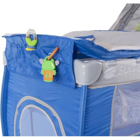 Patut pliabil cu 2 nivele si accesorii Sun Baby - Sweet Dreams