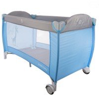 Patut pliabil EURObaby Girafa - Albastru