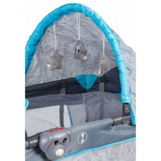 Patut pliant Ecotoys cu functie de leganare