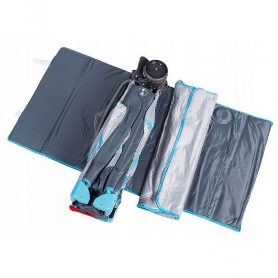 Patut pliant Ecotoys cu functie de leganare