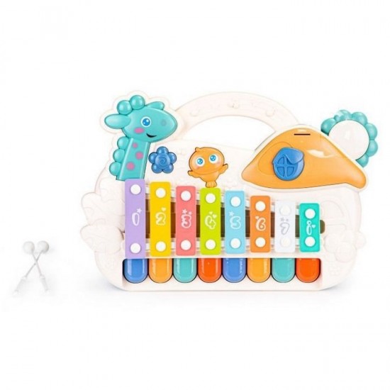 Pian cu tambal educational cu LED si sunet Ecotoys