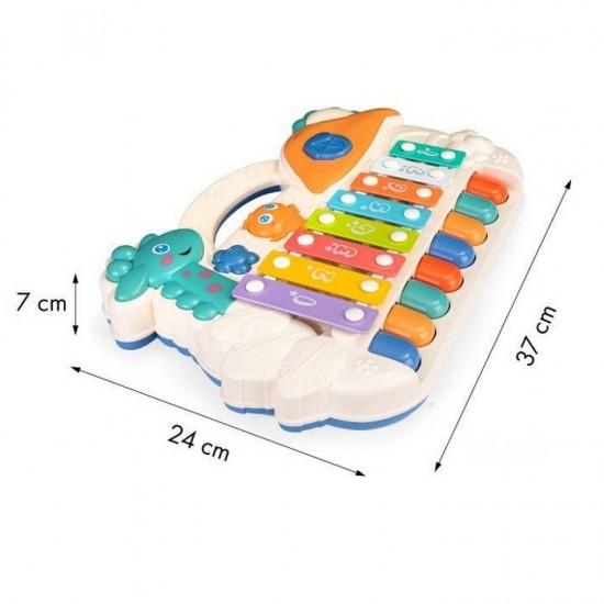 Pian cu tambal educational cu LED si sunet Ecotoys