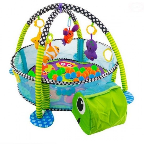 Centru de activitati cu 30 de bile broasca testoasa EURObaby