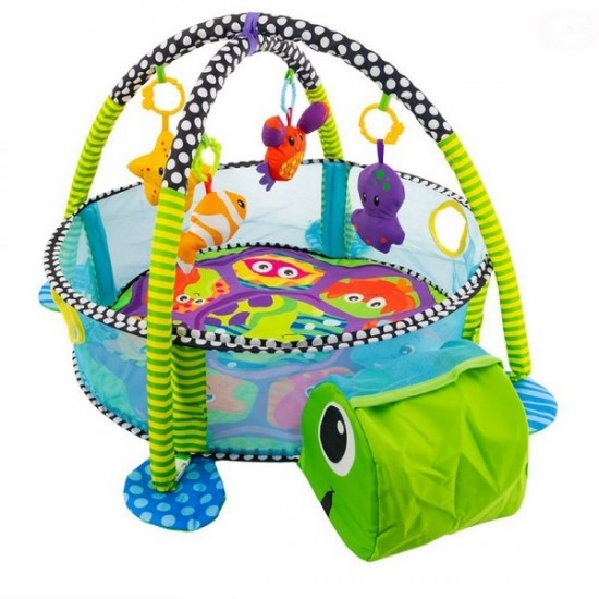 Centru de activitati cu 30 de bile broasca testoasa EURObaby