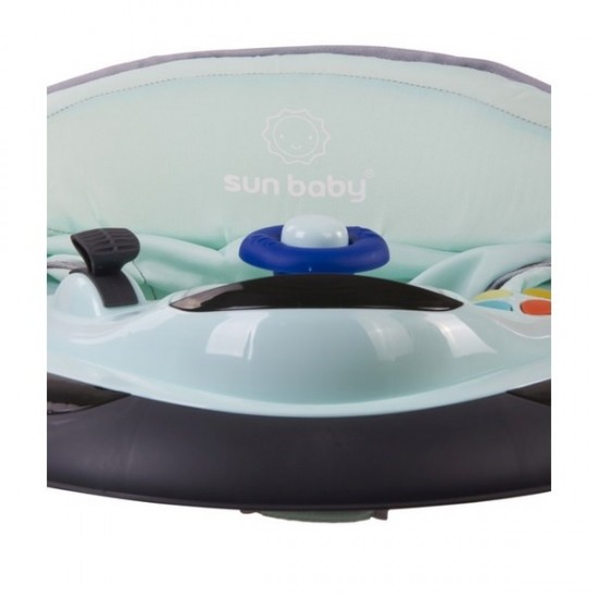 Premergator Sun Baby cu sunete si lumini 019 - Turquoise Grey