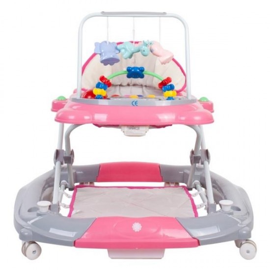 Premergator Sun Baby Pisicuta cu functie de balansoar - Pink Grey 