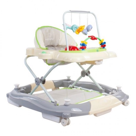 Premergator Sun Baby Pisicuta cu functie de balansoar - Green Grey 