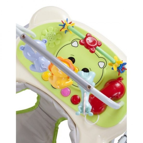 Premergator Sun Baby Pisicuta cu functie de balansoar - Green Grey 