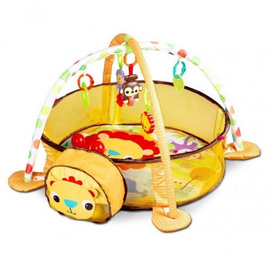 Salteluta de joaca cu bile Ecotoys Leu