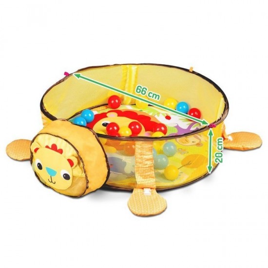 Salteluta de joaca cu bile Ecotoys Leu