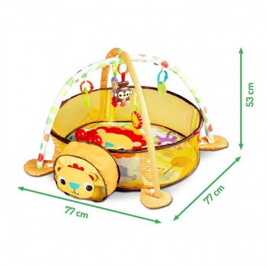 Salteluta de joaca cu bile Ecotoys Leu