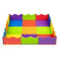 Covoras pentru joaca puzzle cu pereti Ecotoys