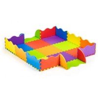 Covoras pentru joaca puzzle cu pereti Ecotoys