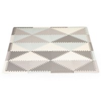 Covoras pentru joaca puzzle Ecotoys gri