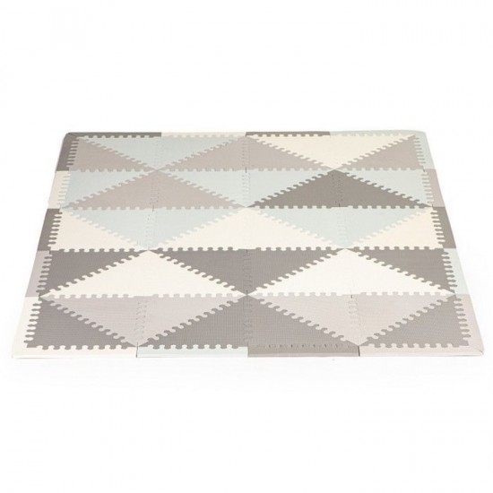 Covoras pentru joaca puzzle Ecotoys gri