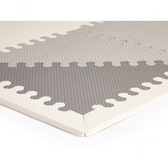 Covoras pentru joaca puzzle Ecotoys gri