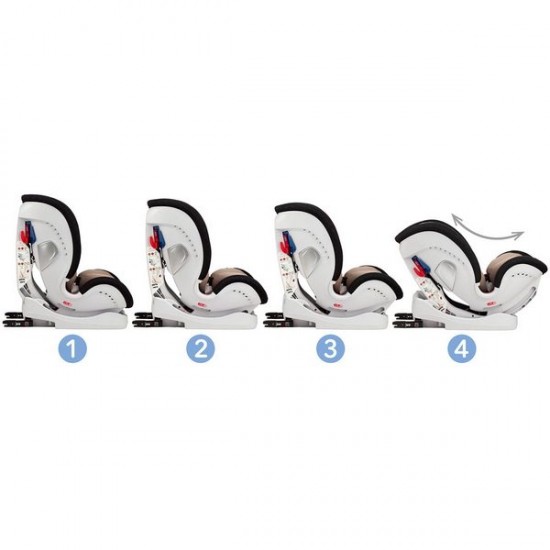 Scaun auto Kidwell Isofix Spot 0-36 Kg Black - Beige