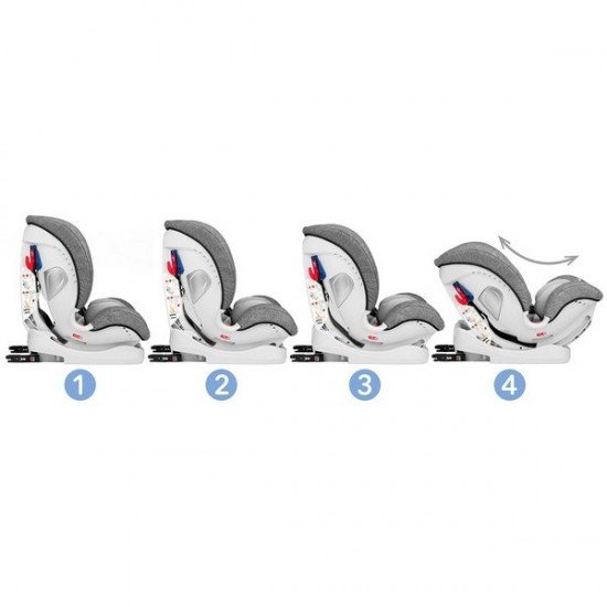 Scaun auto copii Kidwell Isofix Spot 0-36 Kg Grey