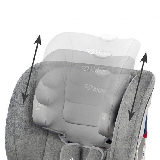 Scaun auto copii Kidwell Isofix Spot 0-36 Kg Grey