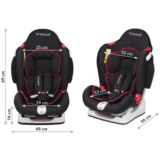 Scaun auto copii Kidwell Lynx 0-25 Kg Black-Red